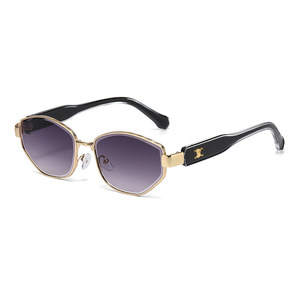 Gafas de sol con montura metálica a la moda para mujer, protección UV400, gafas de sol para conducir, estilo rectangular, para adultos - Product Image 4
