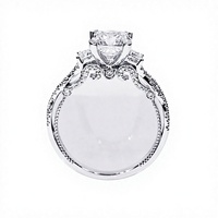 Bague de fiançailles en or blanc avec diamant moissanite taille princesse, design de luxe Tianyu Gems