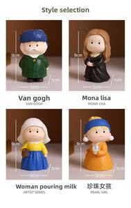 Grande figurine d'artiste tendance, petite décoration créative pour salon, meuble TV, entreprise, Noël, étudiant, cadeau d'anniversaire - Product Image 2