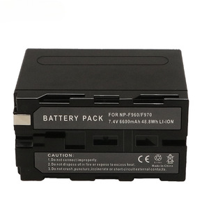แบตเตอรี่ NP-F970 6600mAh F960 สำหรับจอภาพวิดีโอ LED ของ Sony ได้รับการรับรองมาตรฐาน CE RoHS ขายส่งจำนวนมาก ความจุสูง - Product Image 1