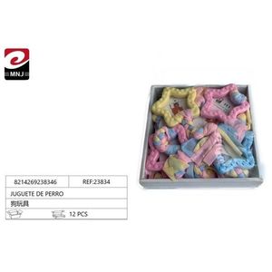 Dog Toys JUGUETE DE PERRO 12 Pcs Colorful Plush Pet Playthings - Product Image 1