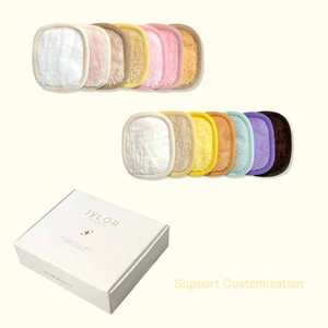 Tampons nettoyants pour le visage personnalisables <span class=keywords><strong>Démaquillant</strong></span> antibactérien en microfibre Serviette de maquillage en <span class=keywords><strong>bambou</strong></span> <span class=keywords><strong>lavable</strong></span> en machine - Product Image 2