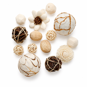 Conjunto de Bolas de Rattan Decorativas Art Déco Botânicas Naturais para Artesanato DIY, Decoração de Casa e Acessórios para Brinquedos de Pássaros, Tamanhos Variados - Product Image 1