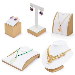 Vàng PU Da Đồ Trang Sức Hiển Thị Bộ Sưu Tập Nhiều Phong Cách Thanh Lịch Cho Nhẫn Dây Chuyền Vòng Tay Triển Lãm Và Cửa Hàng Hiển Thị - Product Image 1