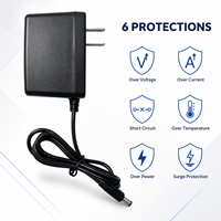 Adaptateur secteur mural US 12V 1.5A 18W avec connecteur DC 5.5x2.1mm personnalisable en option pour commutateur HDMI et éclairage LED