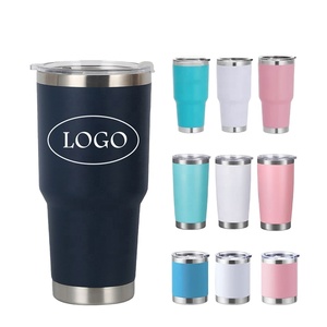 30oz all'ingrosso 304 a <span class=keywords><strong>doppia</strong></span> parete per uso alimentare termicamente isolato in acciaio inox vuoto personalizzato tappi rivestiti in polvere per il campeggio - Product Image 1