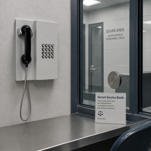 Téléphone anti-vandalisme avec bouton de commande vocale, téléphone IP populaire en acier inoxydable pour prisons/centres pénitentiaires, téléphones filaires - Product Image 5