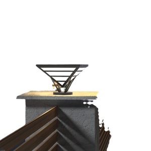 <b>Solar</b> Pillar <b>Light</b> Waterproof Stainless Steel Gate Post Lamp For <b>Garden</b> Yard <b>Fence</b> Outdoor Wall Lighting - Product Image 5