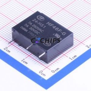 HF46F-G/24-HS1 Power Relay Through hole,7x20.5mm Relay 24V 1 Normally Open: 1A (SPST-Normally Open)::: 4 10A-250VAC/10A-30VDC - Product Image 1