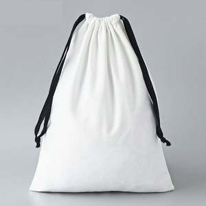 Sac à cordon en coton biologique écologique personnalisé 9x12cm, en sergé, réutilisable, portable, pour artisanat, dés, cadeaux recyclables, vente en gros - Product Image 5