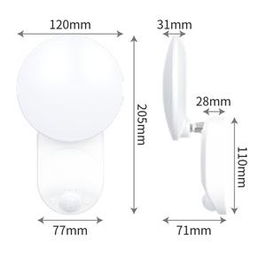 Luces LED con Sensor de Movimiento, Lámpara de Pared LED para Interiores y Exteriores, Luces Modernas para Porche Exterior, Aplique de Pared, Luz Nocturna - Product Image 2