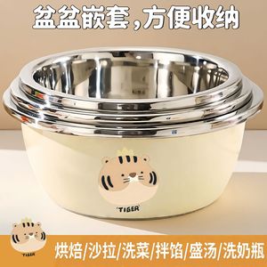 ชุดอ่างสแตนเลสแบบซ้อนได้ สำหรับทำอาหาร อบขนม ล้างผัก ล้างขวดนมเด็ก - Product Image 5