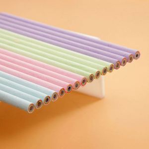 Crayon de papier couleur HB noir graphite, emballage personnalisable, nouveau crayon écologique en papier journal arc-en-ciel - Product Image 3
