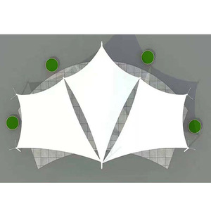 Diseño de Fábrica, Lona Tensada de PTFE para Exteriores, Membrana Arquitectónica, Cobertizo Metálico Prefabricado para Paisajismo - Product Image 3