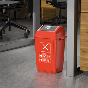 YYN <span class=keywords><strong>Bidone</strong></span> della Spazzatura <span class=keywords><strong>da</strong></span> <span class=keywords><strong>20</strong></span> <span class=keywords><strong>Litri</strong></span> con Coperchio Basculante, per Sale Espositive, Ristoranti, Uffici, Contenitore per Rifiuti in Plastica per Interni - Product Image 6