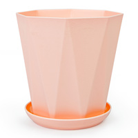 Pots de fleurs en plastique modernes et contemporains avec trous de drainage pour une utilisation en intérieur/extérieur, jardinières de bureau durables, minimalistes, capacité de 1,32 L