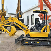 Komatsu PC40 d'occasion, d'origine japonaise, 4 tonnes, conception à queue ronde, bras rotatif, projets municipaux, faible nombre d'heures de fonctionnement