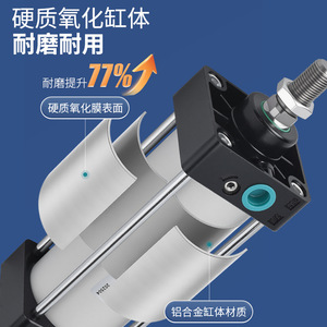 กระบอกลมนิวแมติก Snz Shenzhou Pneumatic Sc รุ่นมาตรฐาน ขนาด 63 มม. ทำจากอลูมิเนียมอัลลอยด์ แบบสองทาง พร้อมแม่เหล็ก - Product Image 1