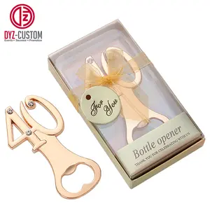 Gold Number 40 Bottle Opener For 40th Birthday Party Favors 50th Anniversary Party Gifts