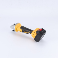 Meuleuse d'angle électrique sans fil jaune haute puissance rechargeable, sans balais, avec déclencheur, pour polissage DIY, décapage de rouille métallique et découpe