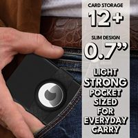 Dompet Kartu Kredit Pria Diskon Besar dengan Kantong Mini Anti-Hilang Tipis, Penutup Tombol, dan Pemblokir RFID