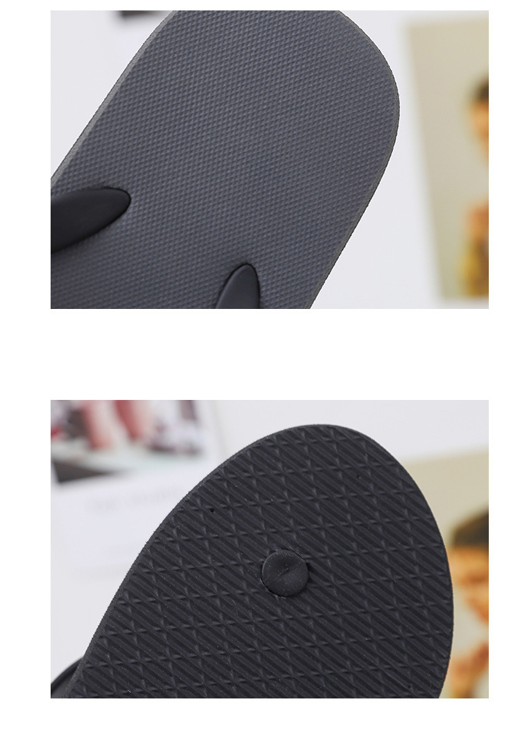 Wholesale Summer Beach Shoes PVC Flipflops Soft Non-slip Slipper Flat for Men