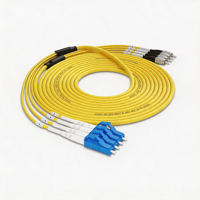 Cable de Fibra Óptica LC-FC de 4 Núcleos, Longitud Personalizada, Marca XINHAOZE, Revestimiento Amarillo, Impresión OEM, para Cableado de Centrales Eléctricas 1