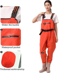 TOPIND Cuissardes isolées en PVC imperméables pour femmes, <span class=keywords><strong>bottes</strong></span> <span class=keywords><strong>de</strong></span> chasse et <span class=keywords><strong>de</strong></span> <span class=keywords><strong>pêche</strong></span> au canard pour femmes et filles - Product Image 6