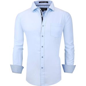 เสื้อเชิ้ตเดรสผู้ชายผ้าเรยอนทรงปกติ รีดง่าย ติดกระดุม - Product Image 1