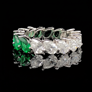 Anillo de Eternidad con Diamantes Cultivados en Laboratorio de 4.5MM y 5CTW, Anillo de Bodas de Oro Sólido de 14K - Product Image 1