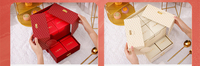 Boîte d'emballage alimentaire portative de qualité supérieure personnalisée boîte à tiroir double couche pour gâteau de lune biscuit vente en gros boîte cadeau blanche à double ouverture pour porte