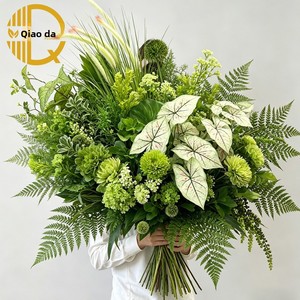 Decoración de Boda Estilo Bosque con Vegetación Artificial, Material Plástico para Uso en Exteriores, Hojas de Hierba Barba de Dragón de 30-100 cm - Product Image 1