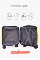 Valise à roulettes universelle pour enfant de 18 pouces avec serrure à code, motif dessin animé, cabine 3D en ABS PC, sac à bagages pour cadeau, chat, éléphant, rose