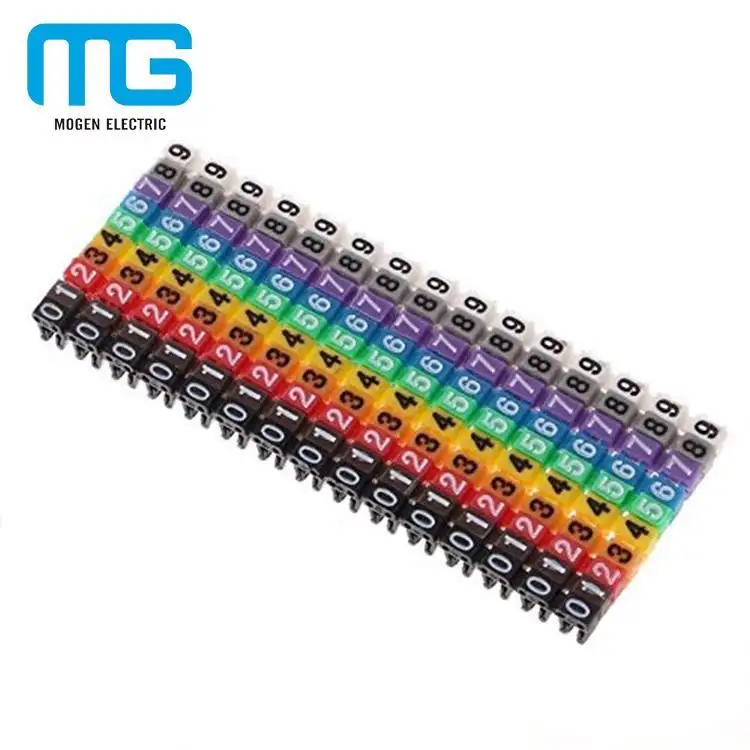 MG Colorful cable marker strips clip cable label tags