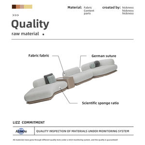 Juego de Sofás Seccionales Italianos de Diseño de Lujo para Sala de Estar Moderna 2026, Muebles para el Hogar, Sofás para Sala de Estar de Villa - Product Image 5