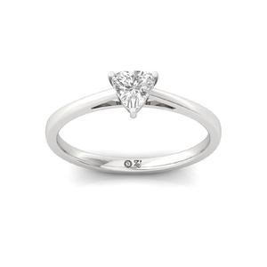 Bague solitaire de luxe en or massif plaqué 10 carats avec diamant de laboratoire taille trilène coloré fantaisie pour femme, idéale pour fiançailles, mariage et anniversaire - Product Image 3