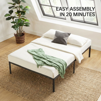 Lit simple en fer moderne et simple, assemblage facile en 20 minutes sans outils, prix d'usine, vente chaude