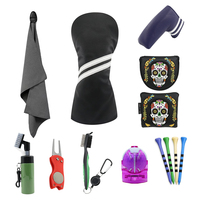 Pochette de golf portable en cuir PU durable, légère, imperméable, pour accessoires de golf, porte-tee et porte-balles