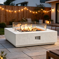 Table de foyer extérieure robuste et réglable pour terrasse