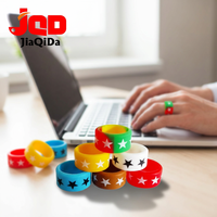 Bagues en silicone colorées personnalisées, non toxiques, avec logo personnalisé, pour cadeaux promotionnels