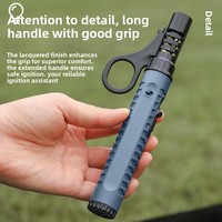 Briquet portable, accessoire de camping, pistolet d'allumage, accessoire de cuisinière, torche de barbecue, rechargeable, coupe-vent, matériau ABS