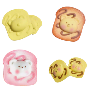 ของเล่นบีบคลายเครียดรูปขนมปังหมี ของเล่นจำลองอาหารแบบคืนตัวช้า ขายส่ง - Product Image 1