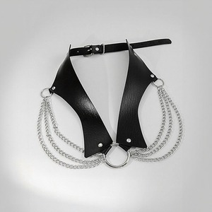 เข็มขัดรัดเอวสุดเซ็กซี่สำหรับผู้หญิงแฟชั่นพร้อมสายรัดถุงเท้ายาวหนัง PU พร้อมสายรัดถุงน่องโลหะสำหรับงานปาร์ตี้คอสเพลย์พังก์เข็มขัดร่างกาย - Product Image 5