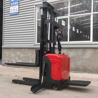 Chariot élévateur à double levage JG 1500 kg 3,5 m avec pneus en polyuréthane, transpalette électrique sur pied, certifié CE