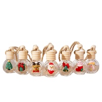 Vente en gros Rafraîchisseur d'air pour voiture Recharge de parfum pour voiture Bouteille en verre Diffuseur de 8ml Bouteille de Noël