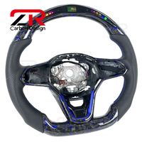 Volant en fibre de carbone forgé LED pour Volkswagen VW MK8 Golf 8 Passat Touareg Golf GTI GTS R Line Scirocco D4 Tera T-ROC