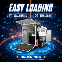 Remorque de transport mobile personnalisée Remorque pour chevaux Remorque pour 2 chevaux avec lit et logement