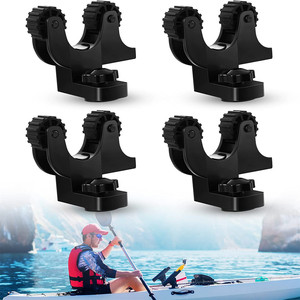 Support mural pour pagaie de canoë, en plastique noir, accessoire de pêche détachable - Product Image 3