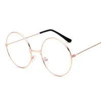 2022New 패션 간단한 남녀 라운드 일반 안경 남성 여성 금속 프레임 안경 웨딩 파티 안경