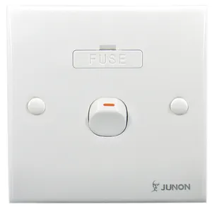 二極スイッチとヒューズウォールライトスイッチを備えたJUNON13Aコンセント